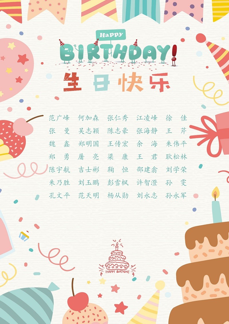 【生日祝福】恭祝11月生日的員工生日快樂(lè)！